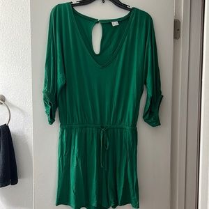 Lightweight thin material.  Great for summer with sandals or wedges.